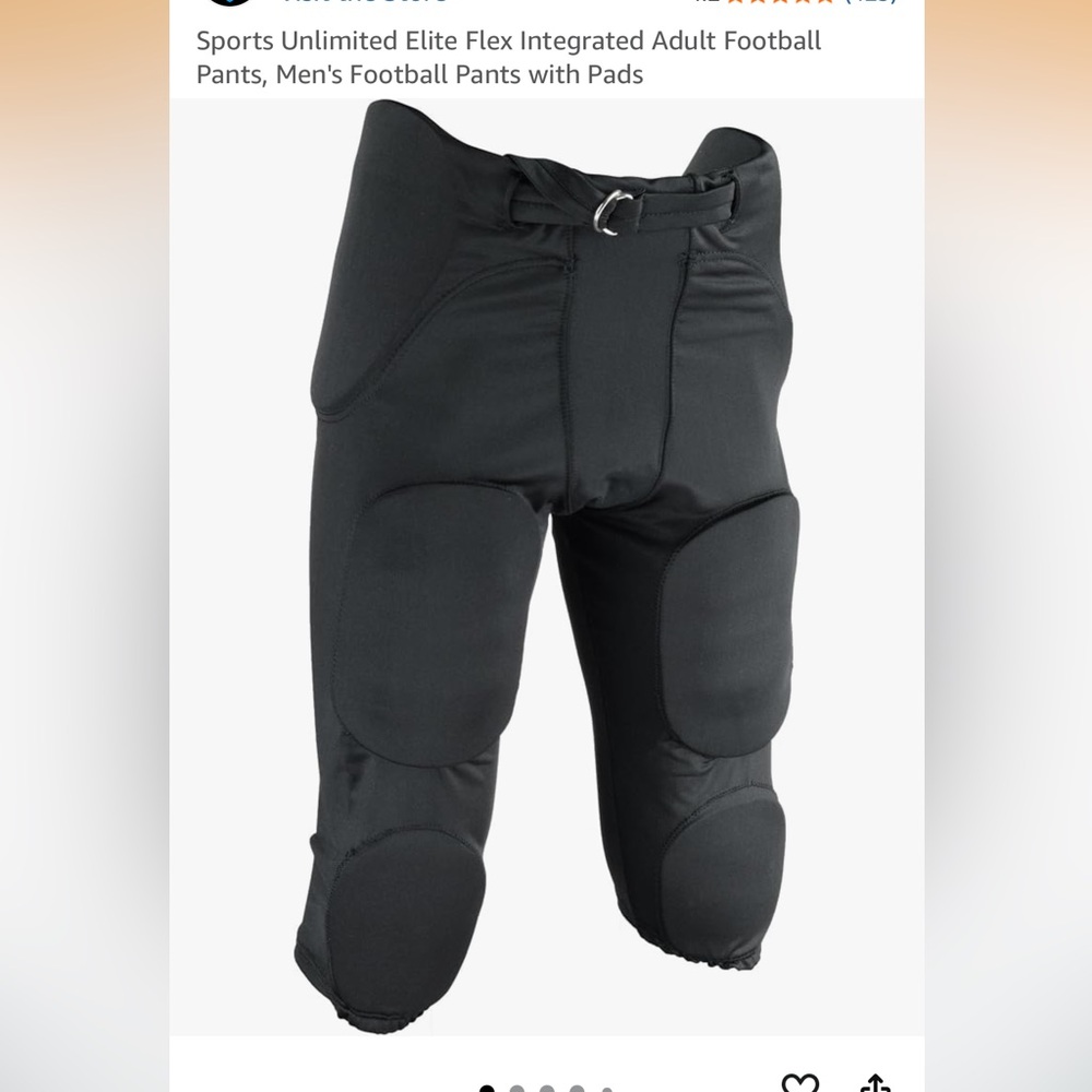 Football Pants with Built in Pads. Youth/Adult